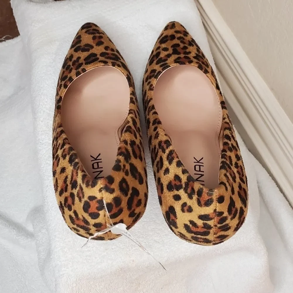 Cinak leopard Print High Heels Dress Shoes
